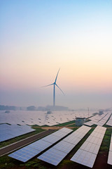 Before sunrise solar power plants