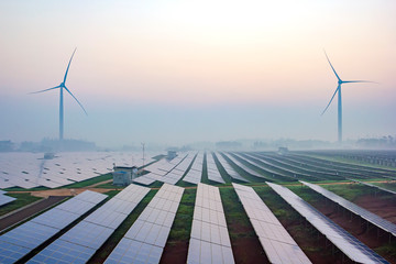 Before sunrise solar power plants