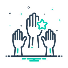 Mix line icon for accountable 