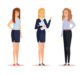 Fototapeta premium professional elegant businesswomen with executive documents