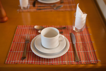 cup of coffee on table