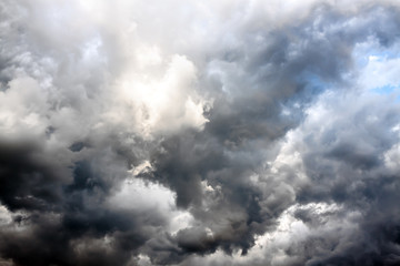 background from moody sky and dark storm clouds