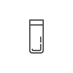 Alcohol drink glass line icon. linear style sign for mobile concept and web design. Glass of beverage outline vector icon. Symbol, logo illustration. Pixel perfect vector graphics