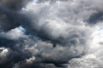 background from moody sky and dark storm clouds