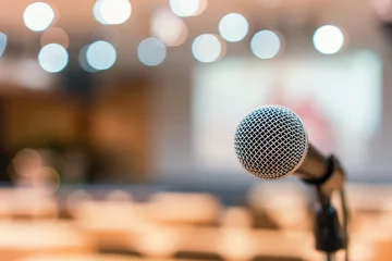 Microphone in meeting room for a conference © CasanoWa Stutio