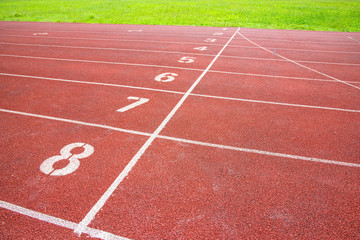 Fototapeta premium Track and field sports venues of the runway