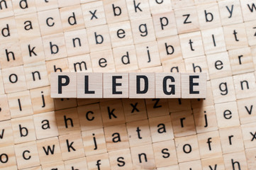Pledge word concept