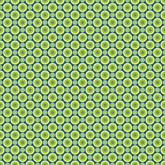 Seamless pattern - colored pastel green-yellow and blue circles on a dark blue background. EPS Vector file suitable for filling any form.