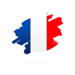 French flag. Vector illustration on white background.