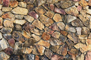 Background texture of natural cracked rock stone wall.