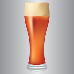 Light beer in glass tumbler