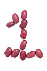 kidney bean on a white background