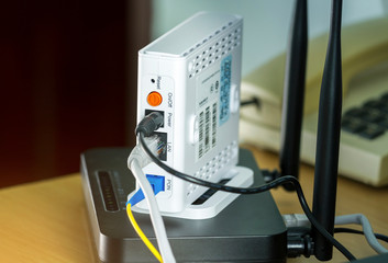 Passive optical network with Wifi of end user fiber optic or call Fiber to the home