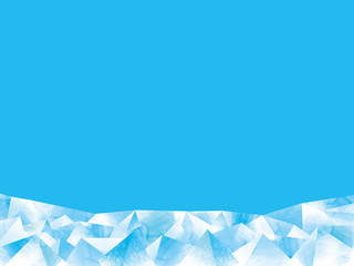 氷　水彩　背景イラスト © perori