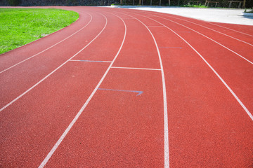 Fototapeta premium Track and field sports venues of the runway
