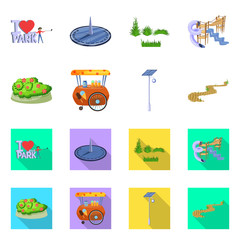 Vector illustration of urban and street sign. Collection of urban and relaxation vector icon for stock.