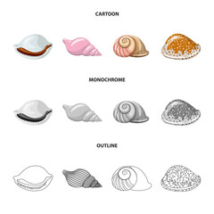 Vector design of animal and decoration icon. Set of animal and ocean stock symbol for web.