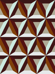 seamless 3D volume triangle pattern