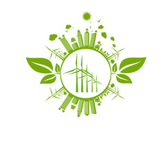 Ecology concept and Environmental ,Banner design elements for sustainable energy development
