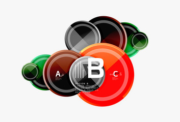 Colorful glossy circles background