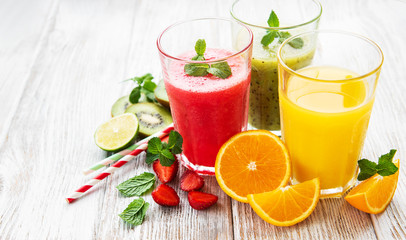 Healthy fruits smoothies