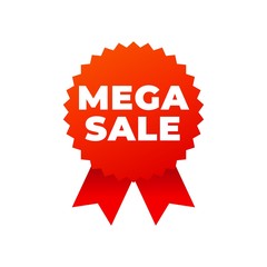 Red award medals symbol on white background