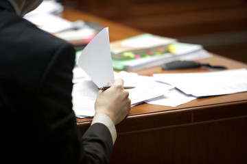 trial in the courtroom of the Russian Federation
