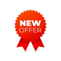 Red award medals symbol on white background