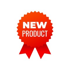 Red award medals symbol on white background