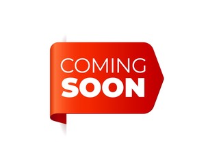 Red Vector Banner Ribbon on white background, left bookmark.