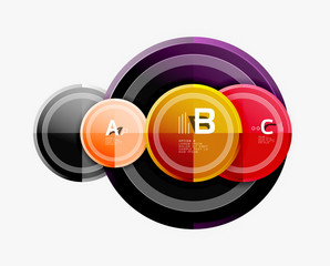 Circle geometric abstract background template for web banner, business presentation, branding, wallpaper