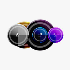 Colorful glossy circles background