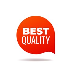 Red Vector Banner speech bubble on white background.