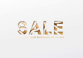 Obraz premium Sale white background