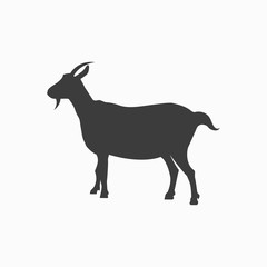 Goat silhouette. Vector illustration.