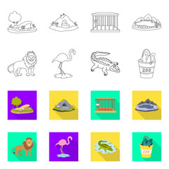 Vector illustration of nature  and fun  icon. Set of nature  and entertainment stock vector illustration.