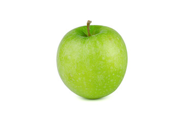 Set of fresh apples isolated on white background.