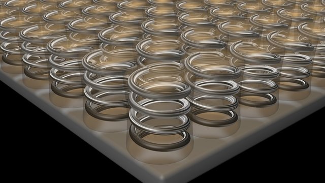 Mattress with springs , boxsprings inside . 3d  render