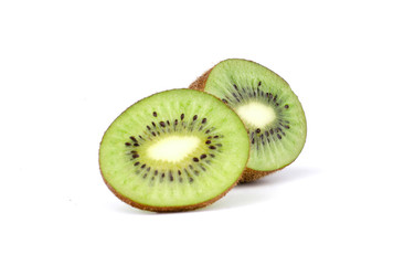 Fototapeta na wymiar Fresh kiwi fruit isolated on white background.