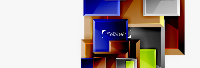 Abstract square composition for background, banner or logo