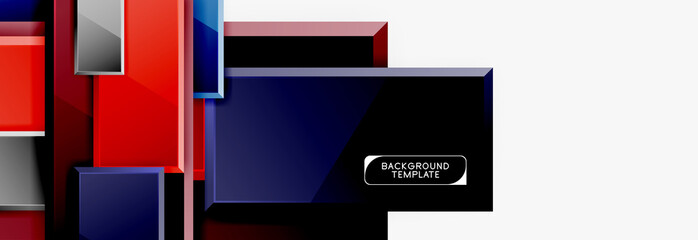 Minimal square banner abstract background