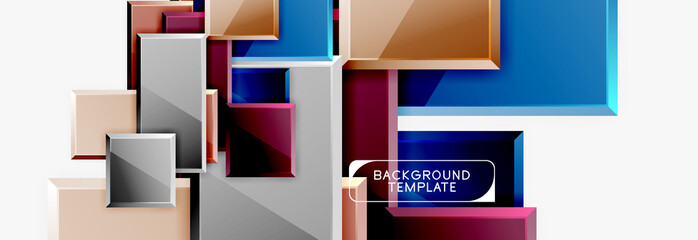 Abstract square composition for background, banner or logo