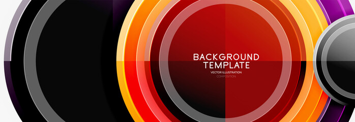 Fototapeta premium Circular pattern, abstract circles composition