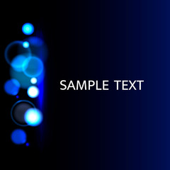 Abstract bokeh blue background.  Vector illustration for card