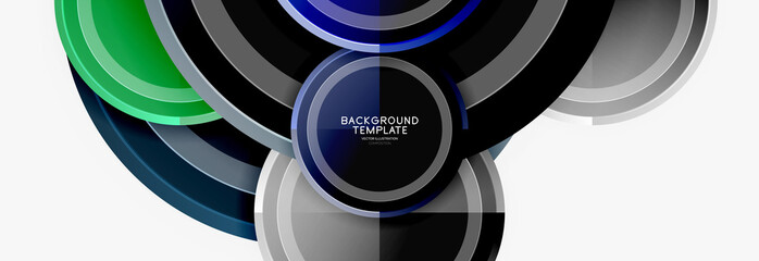 Circular pattern, abstract circles composition