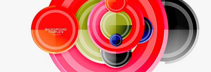 Colorful glossy circles background