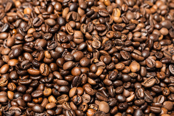 Pattern of roasted coffee beans 