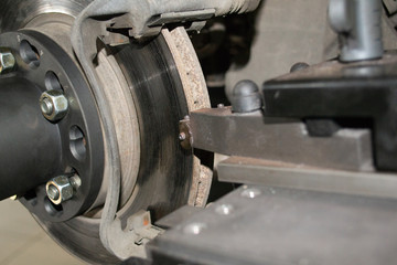 Naklejka premium Car brake system repair