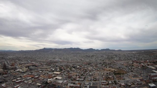 El Paso Texas Ciudad Juarez Mexico USA Border Aerial Landscape