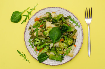 Vegetable stew. Top view